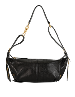 Small D-Journey Hobo, Leather, Black, MA0255, 3*